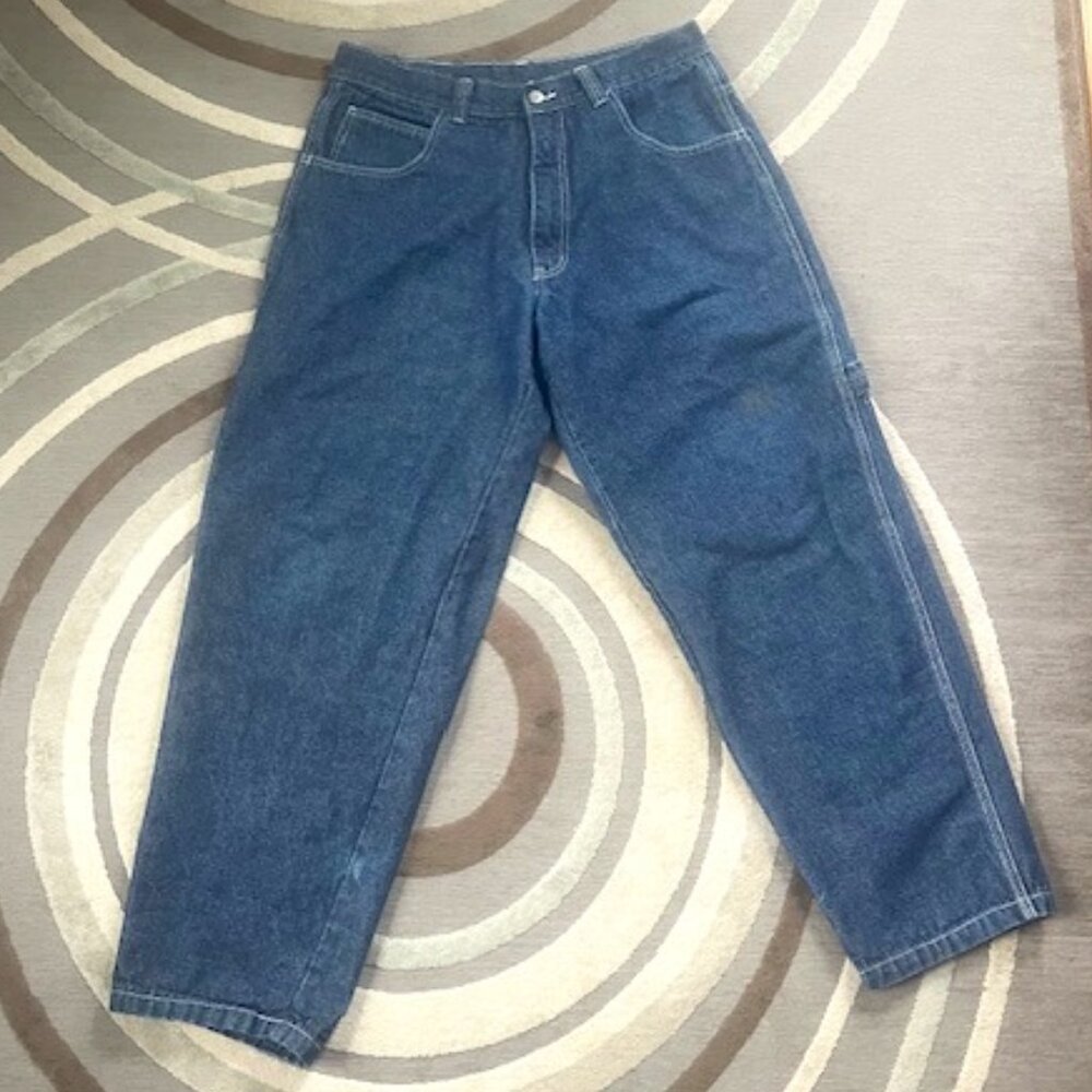 Rocawear Size 38 Men's Loose Wide Leg Baggy  Streetwear Denim "Workwear" Jeans